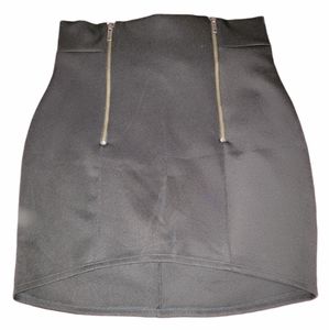 Black Scuba Mini Skirt